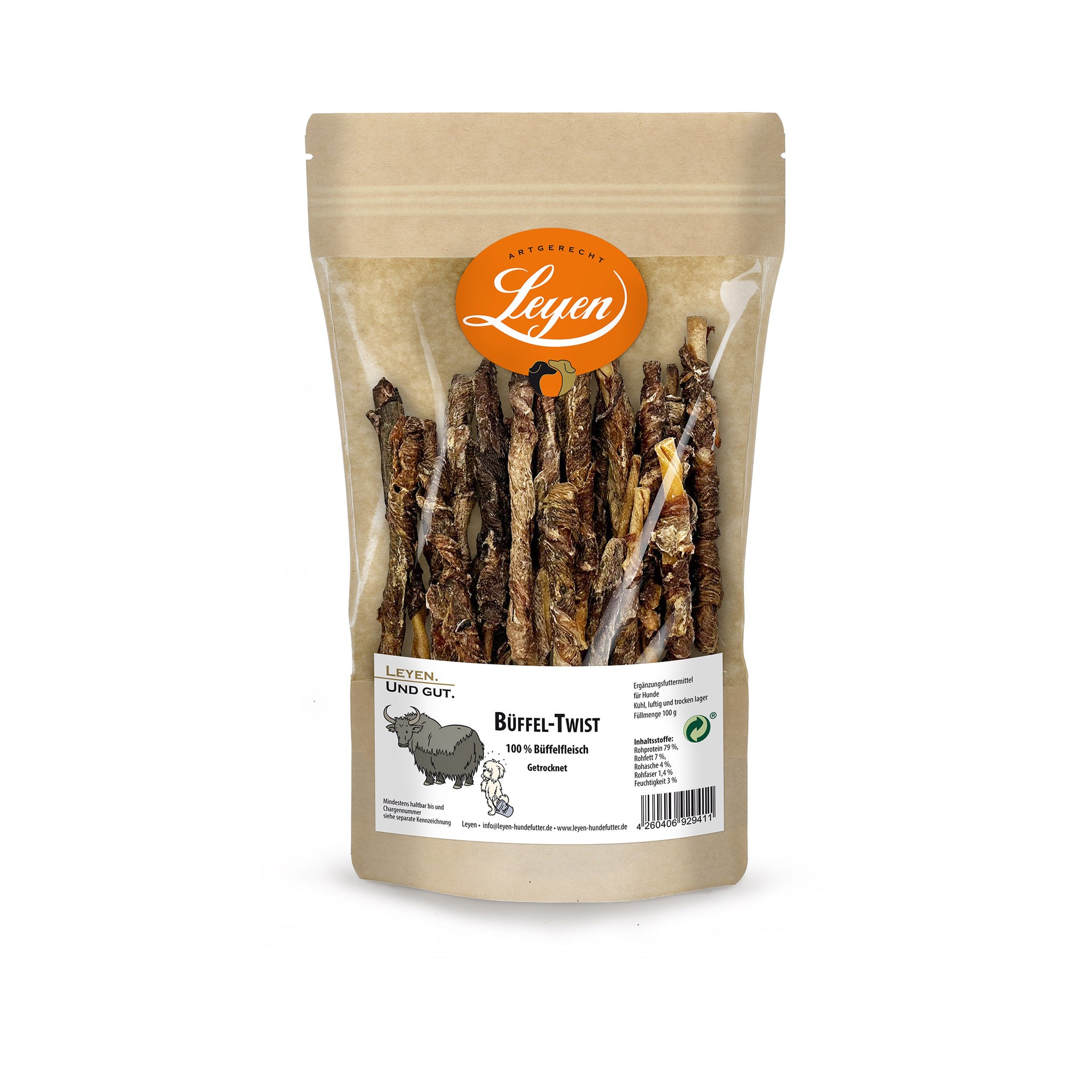 Büffel-Twist Kausticks – Leyen Hundefutter
