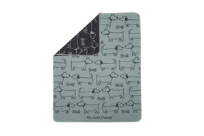 Hundedecke "best friends allover" S graugrün