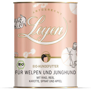 Bio-Welpen- und Junghundefutter