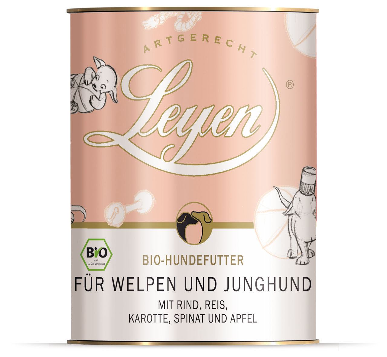 Bio-Welpen- und Junghundefutter