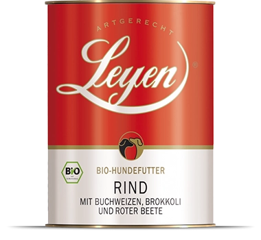 Leyen Bio-Hundefutter Bio-Rind mit Buchweizen, Brokkoli und Rote Beete